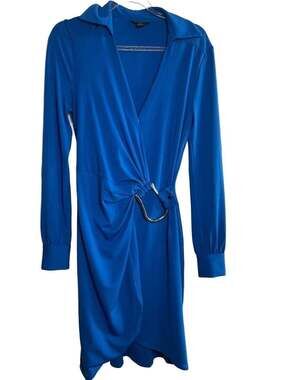 Marciano by Guess Austin Wrap Dress with Hardware Detail in Bright Zaffre